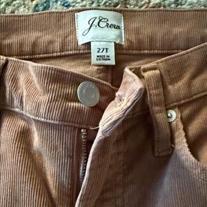 J. Crew Corduroy Pants in Warm Brown. slim leg.